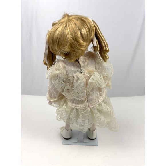 VTG Brinns Collectible Edition Doll “Heidi” Porcelain Doll with Stand - Picture 4 of 13